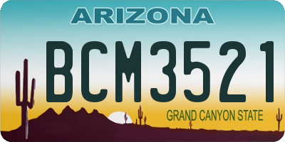 AZ license plate BCM3521