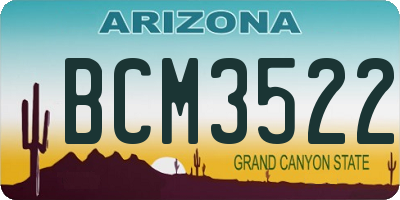 AZ license plate BCM3522