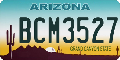 AZ license plate BCM3527