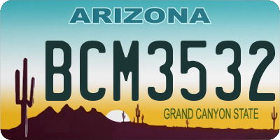 AZ license plate BCM3532