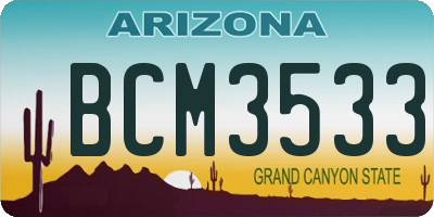 AZ license plate BCM3533