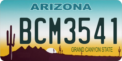 AZ license plate BCM3541