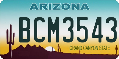 AZ license plate BCM3543