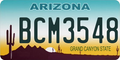 AZ license plate BCM3548