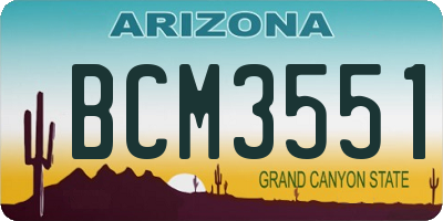 AZ license plate BCM3551