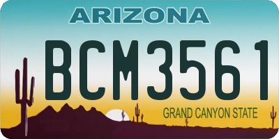 AZ license plate BCM3561