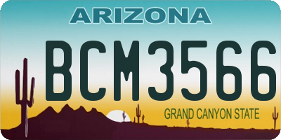 AZ license plate BCM3566