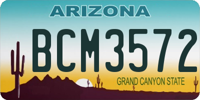 AZ license plate BCM3572