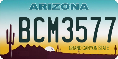 AZ license plate BCM3577