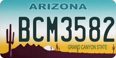 AZ license plate BCM3582