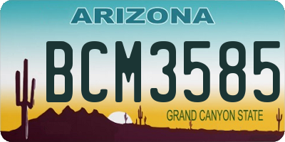 AZ license plate BCM3585