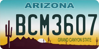 AZ license plate BCM3607