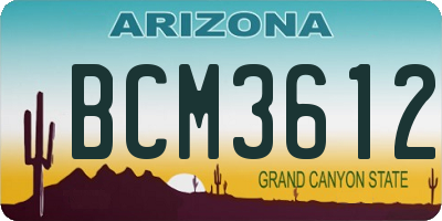 AZ license plate BCM3612