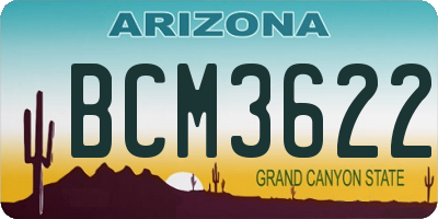 AZ license plate BCM3622