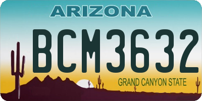 AZ license plate BCM3632