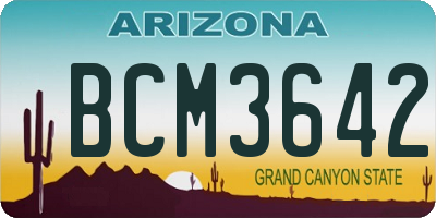 AZ license plate BCM3642