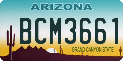 AZ license plate BCM3661