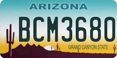 AZ license plate BCM3680