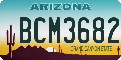 AZ license plate BCM3682