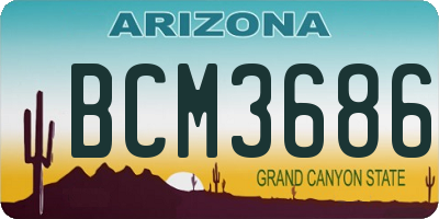 AZ license plate BCM3686