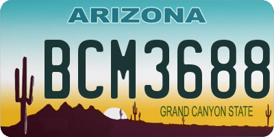 AZ license plate BCM3688