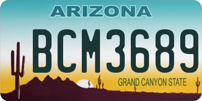 AZ license plate BCM3689