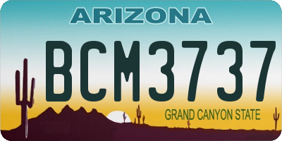 AZ license plate BCM3737