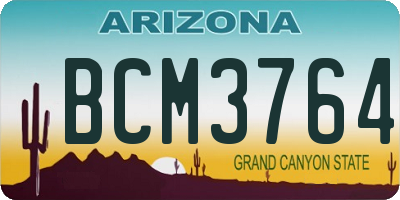 AZ license plate BCM3764