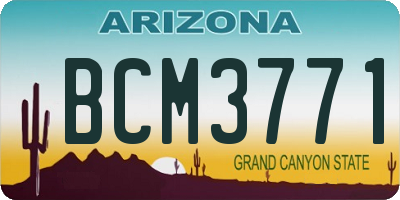 AZ license plate BCM3771