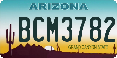 AZ license plate BCM3782