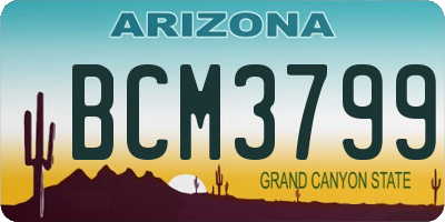 AZ license plate BCM3799