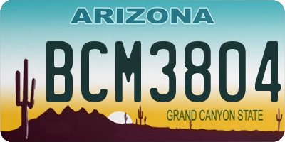 AZ license plate BCM3804