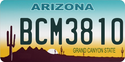 AZ license plate BCM3810