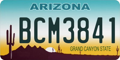 AZ license plate BCM3841