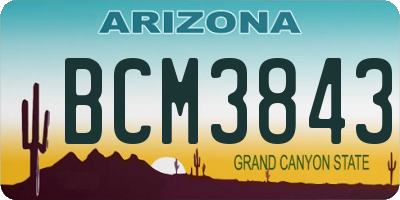 AZ license plate BCM3843