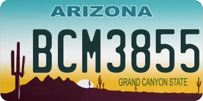 AZ license plate BCM3855