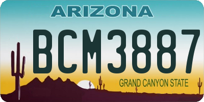 AZ license plate BCM3887