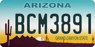 AZ license plate BCM3891