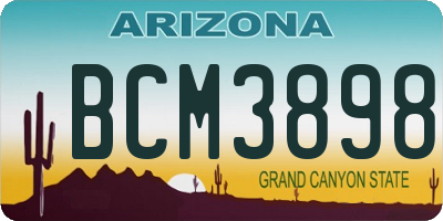 AZ license plate BCM3898