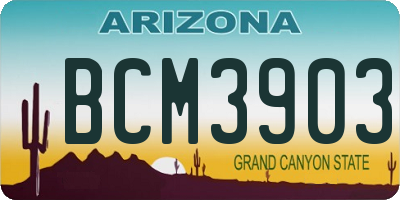 AZ license plate BCM3903