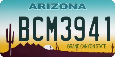 AZ license plate BCM3941