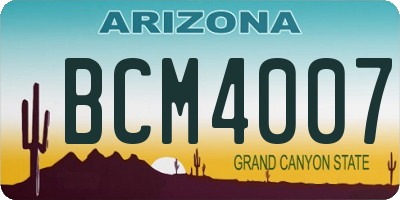 AZ license plate BCM4007