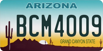 AZ license plate BCM4009