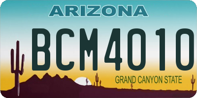 AZ license plate BCM4010