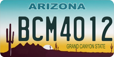 AZ license plate BCM4012