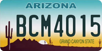 AZ license plate BCM4015