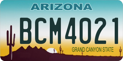 AZ license plate BCM4021