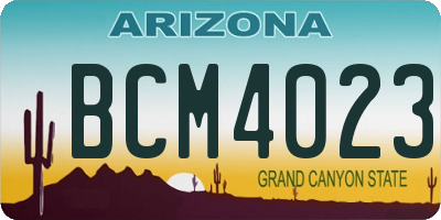 AZ license plate BCM4023