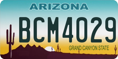 AZ license plate BCM4029