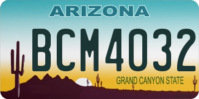 AZ license plate BCM4032